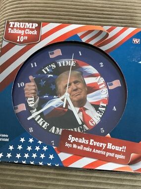Talking Trump Clock 10" – Patriotic Blue Wall Clock